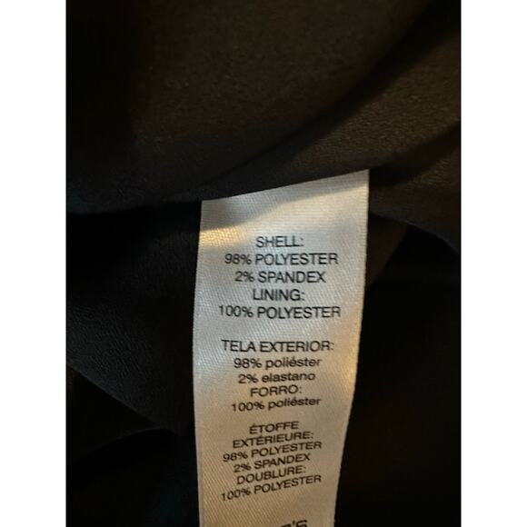 Chico's Size 3 US 16 Peek-A-Boo Cold-Shoulder Black Short Sleeve Top Blouse - Picture 7 of 7